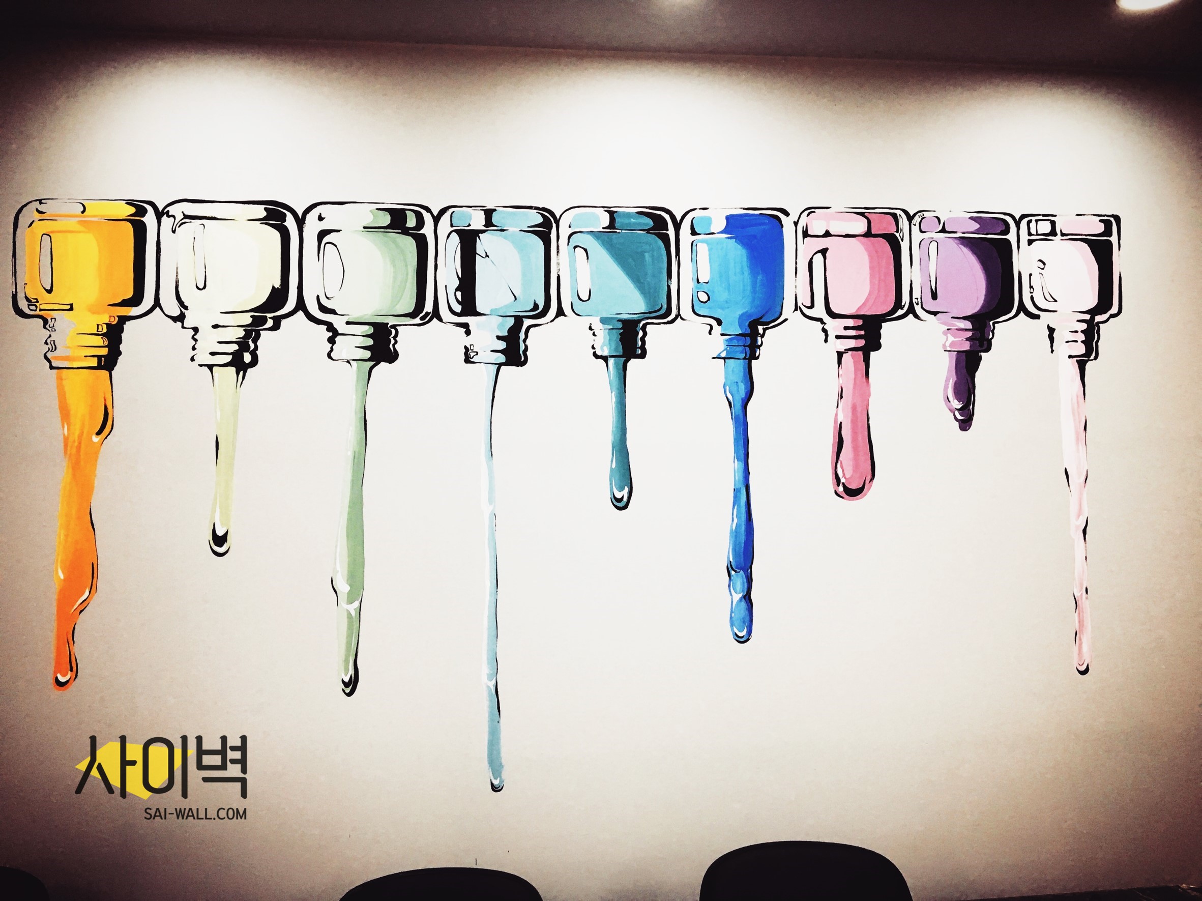 젤 네일 샵 인테리어 벽화 시공 사진 4